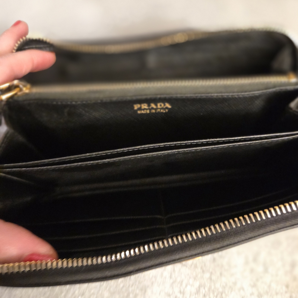 Authentic Prada Saffiano Leather Long Zip-Around Wallet - Picture 9 of 14